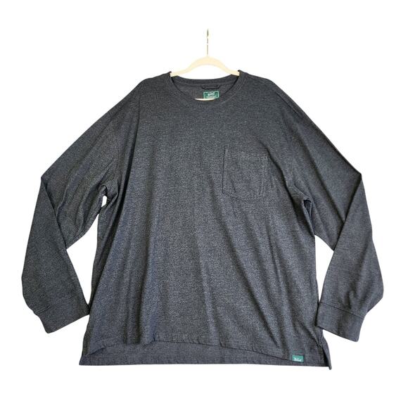 Woolrich Mens Long Sleeve Pocket Tee Size XXL Gray Baselayer Cotton Blend Logo - Picture 1 of 10